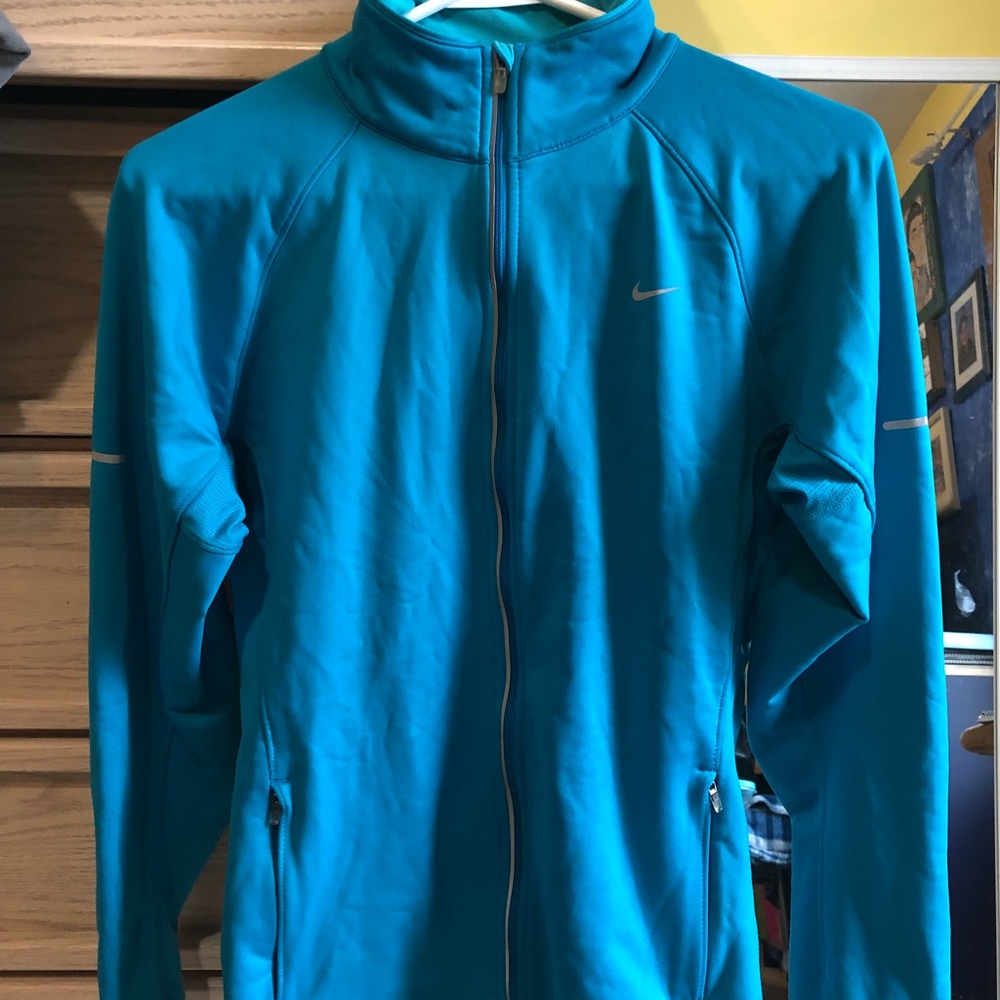 Turquoise Nike Dri-Fit zip up jacket- size medium